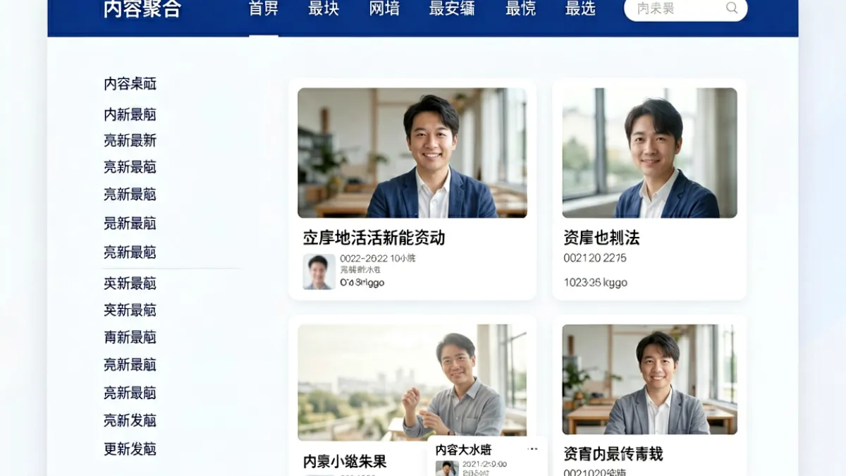 91n 综合门户首屏概览图，展示多个内容栏目入口与聚合导航界面
